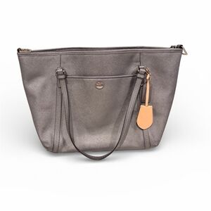 Coach Silver Metallic City Tote